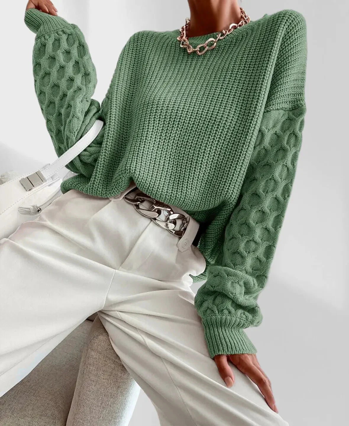 Women's Lantern Sleeve Oversized Sweater