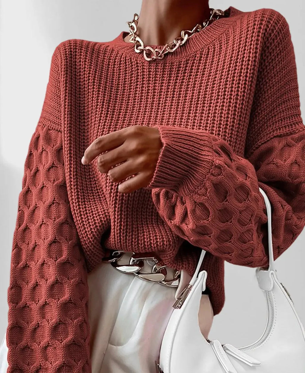 Women's Lantern Sleeve Oversized Sweater