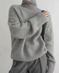 Women's Oversized Cotton Turtleneck Sweater