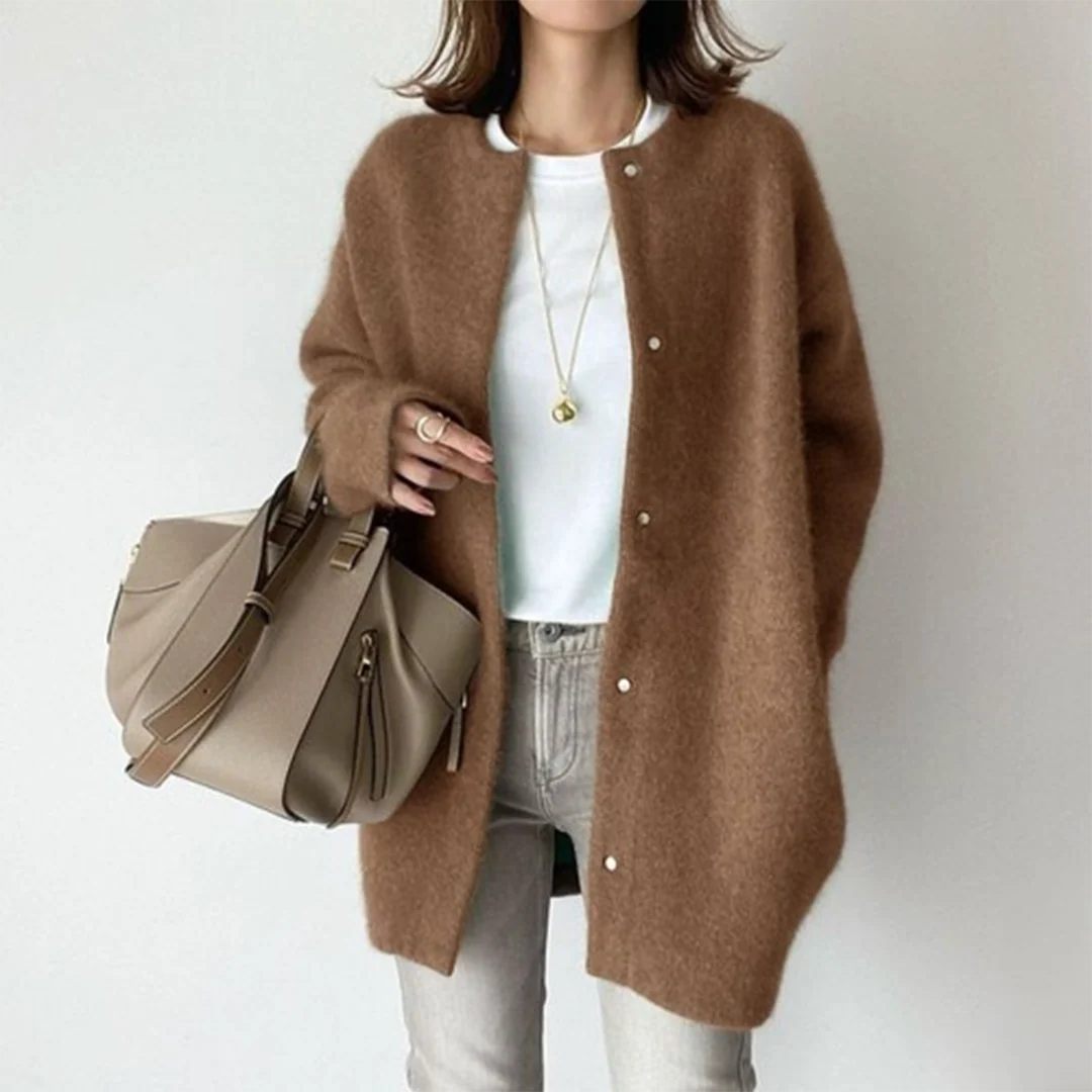 Women's Relaxed Fit Long Knit Cardigan