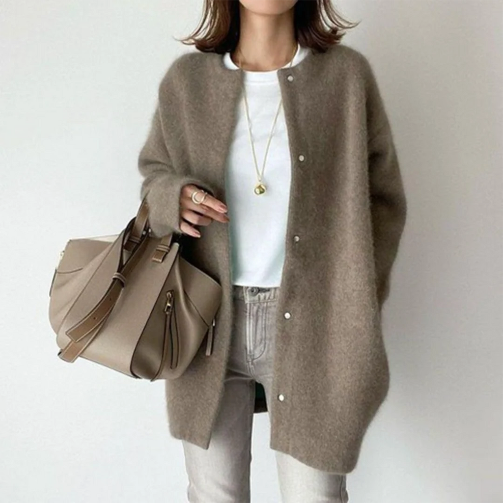 Women's Relaxed Fit Long Knit Cardigan