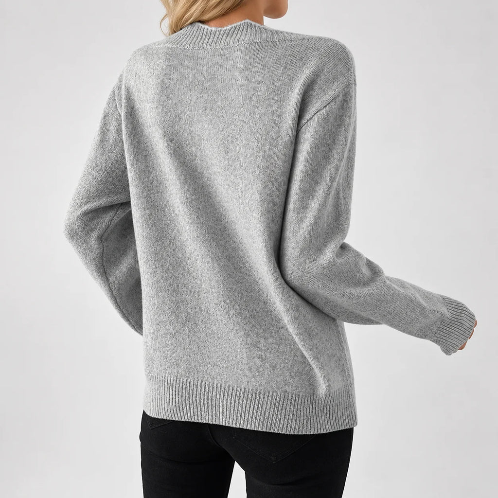 Women's Soft Knitted V-Neck Sweater