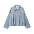 Women's Soft Suede Oversized Cropped Bomber Jacket