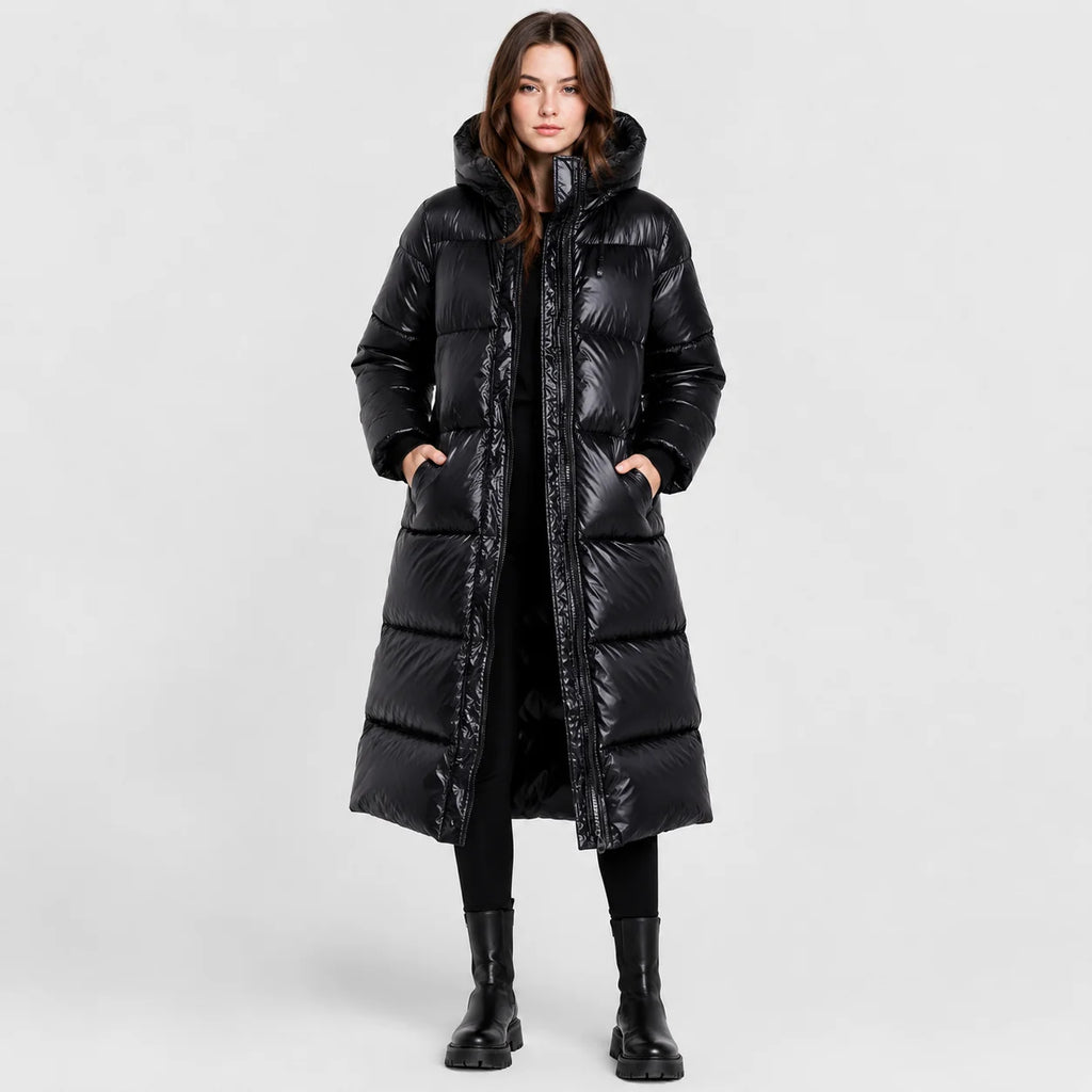 Women's Thickened Long Hooded Puffer Coat
