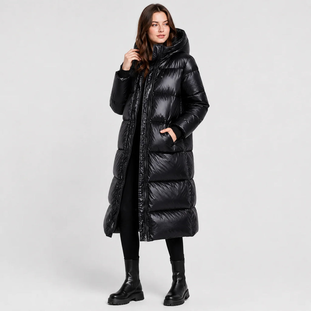 Women's Thickened Long Hooded Puffer Coat