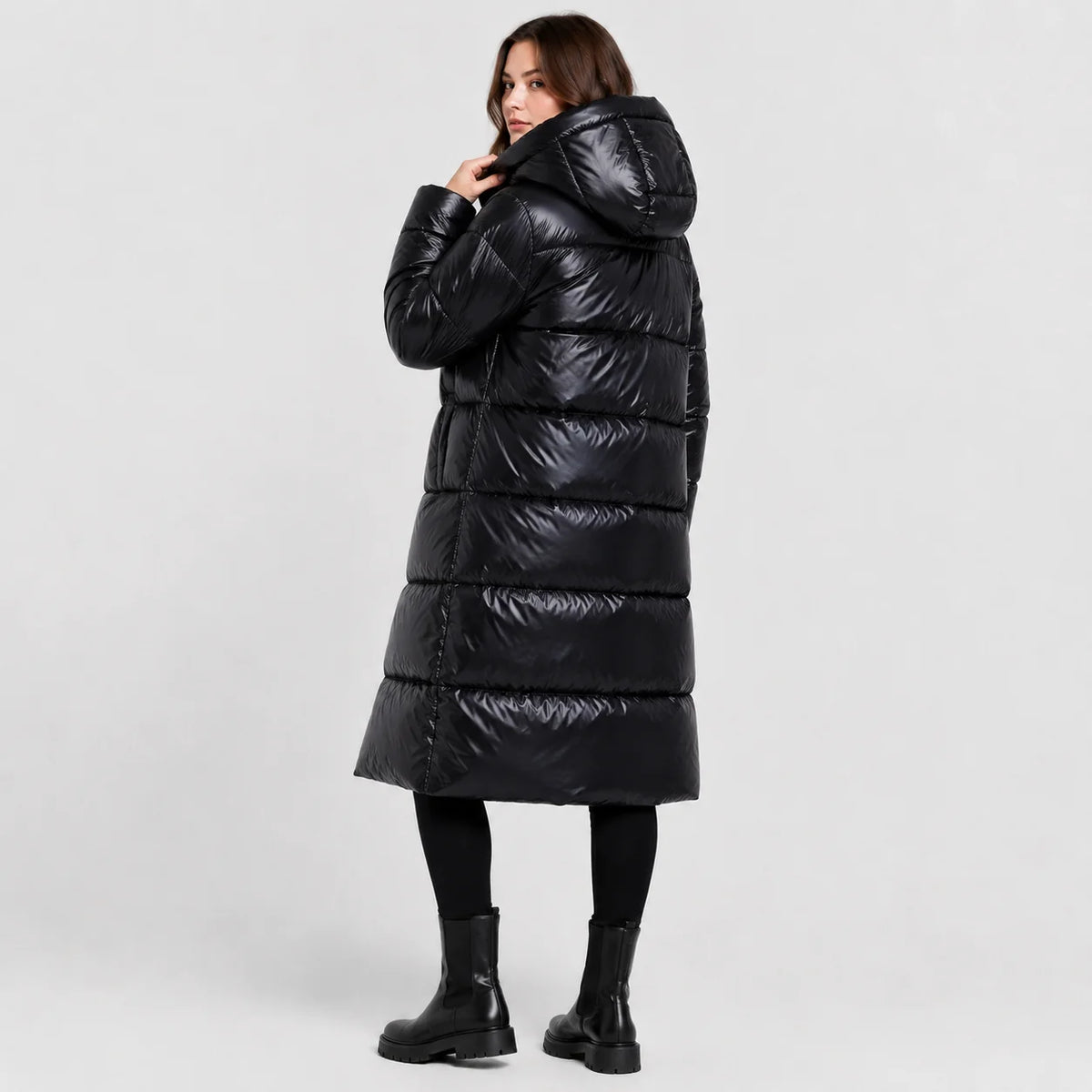 Women's Thickened Long Hooded Puffer Coat