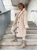 Women's Waterproof Faux Shearling Long Coat