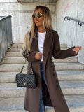 Women's Wool-Blend Overcoat with Split Hem
