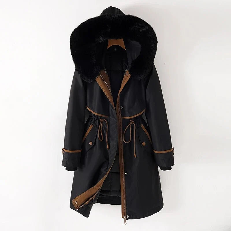 Women's Cozy Lined Parka with Hood