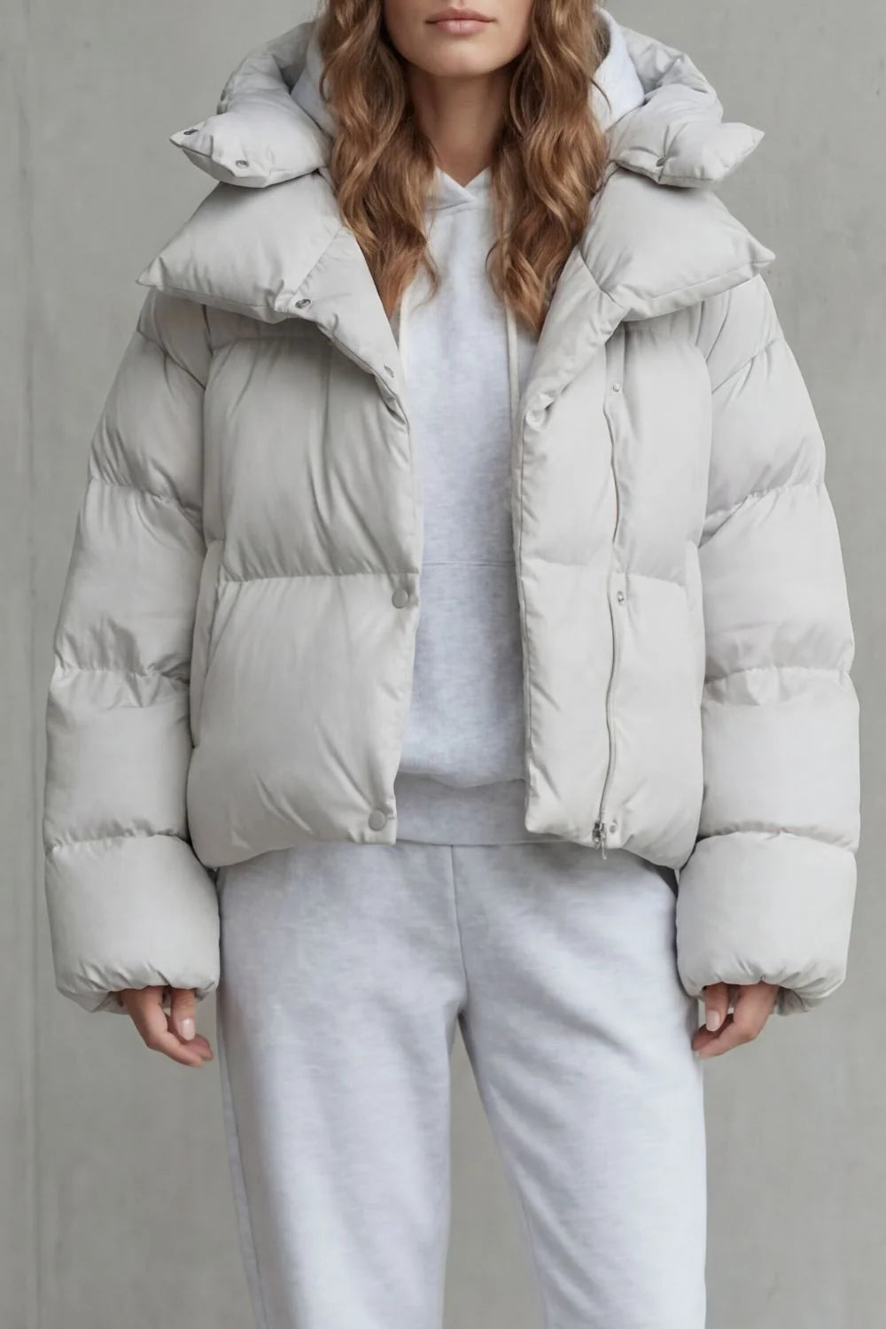 Women's Cropped Puffer Jacket with Cloud-Soft Fabric