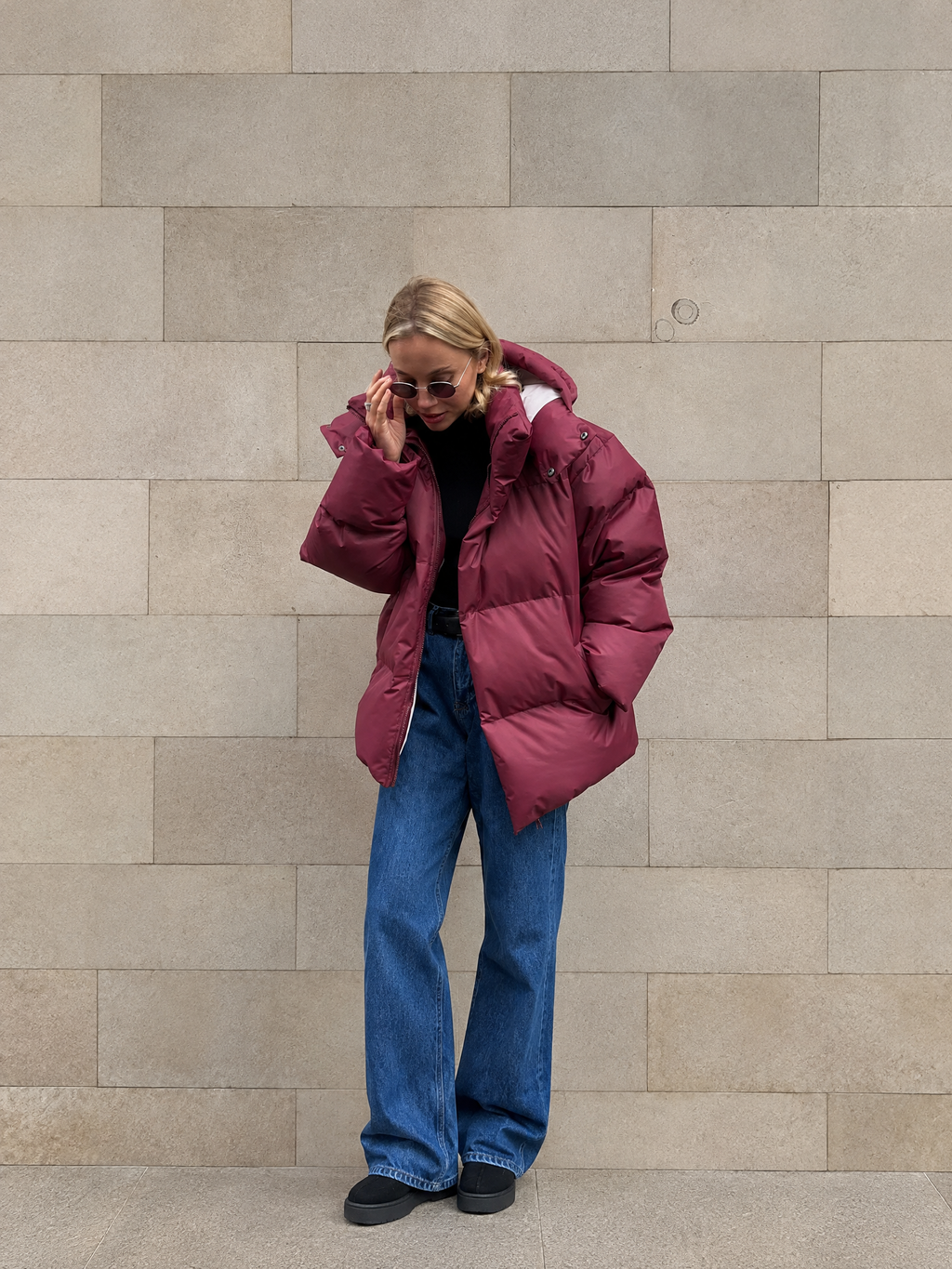 Women’s Oversized Hooded Puffer Jacket with Generous Padding
